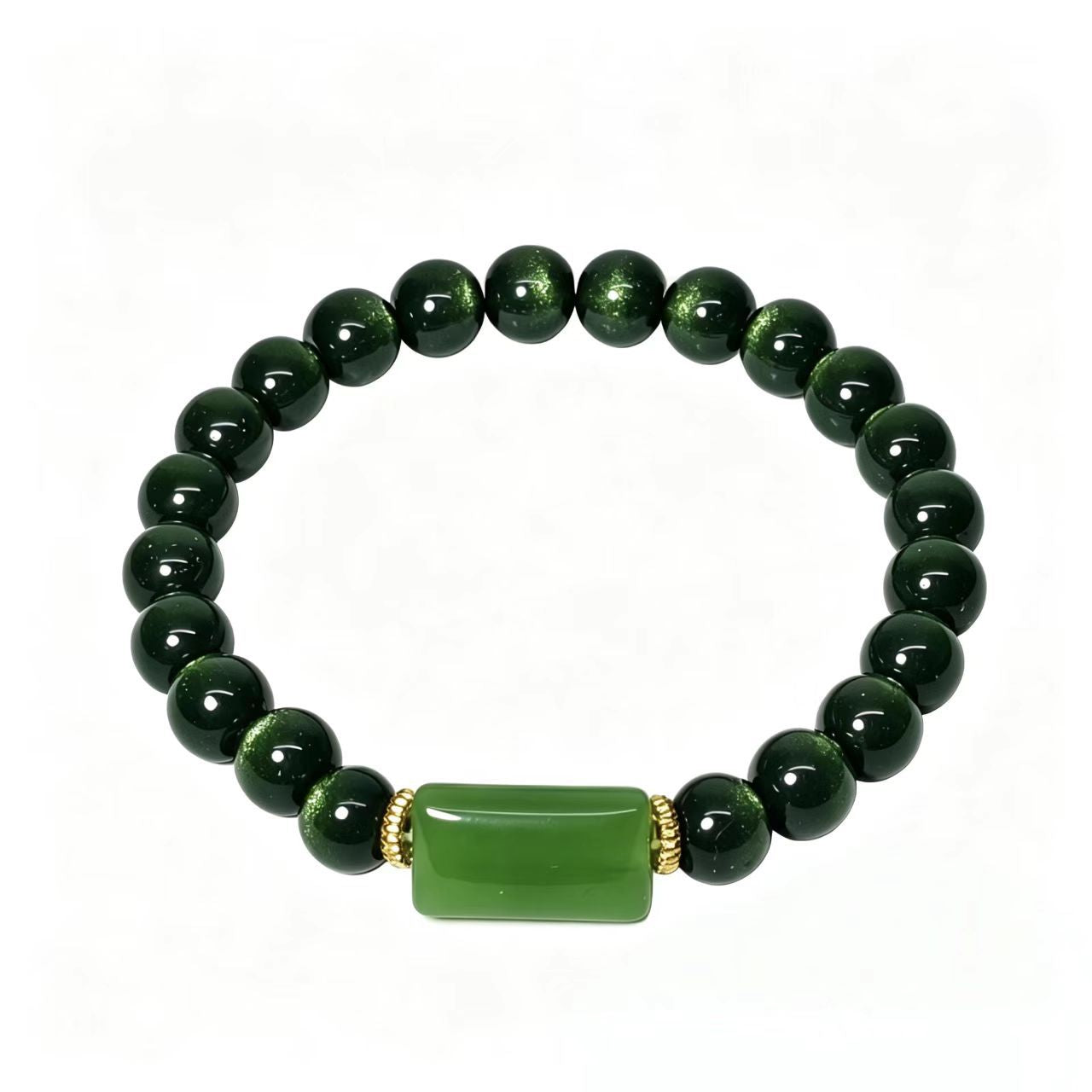 Jasper Single Circle Eye Lucky Blessing Bracelet
