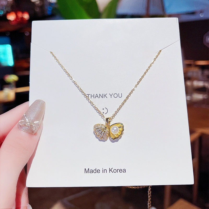 Women's Summer Fashion Heart For Design Simple Light Luxury Cold Style Necklaces