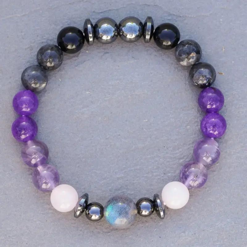 Healing Lovelorn Female Natural Stone Amethyst Good Mood Bracelet
