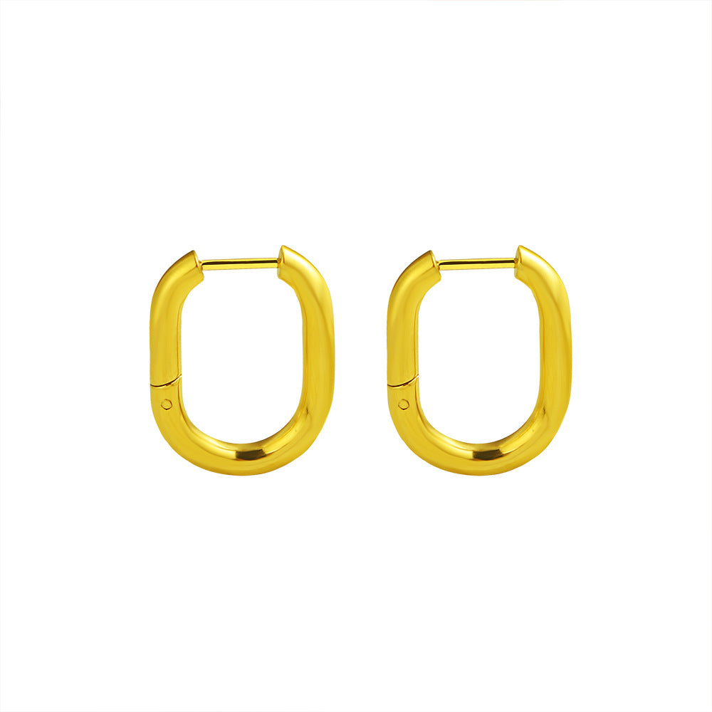 Clip Fashion Popular Knock Pattern Titanium Steel Ear Buckle