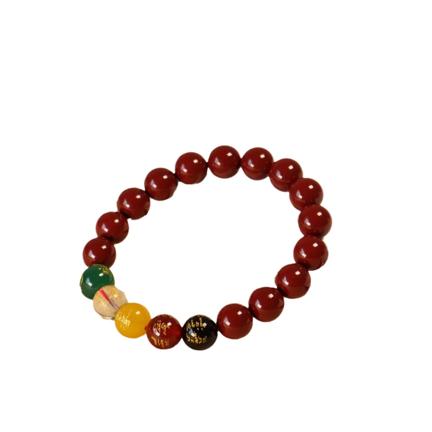 Five Gods Of Wealth Purple Gold Sand Red Life Bracelets