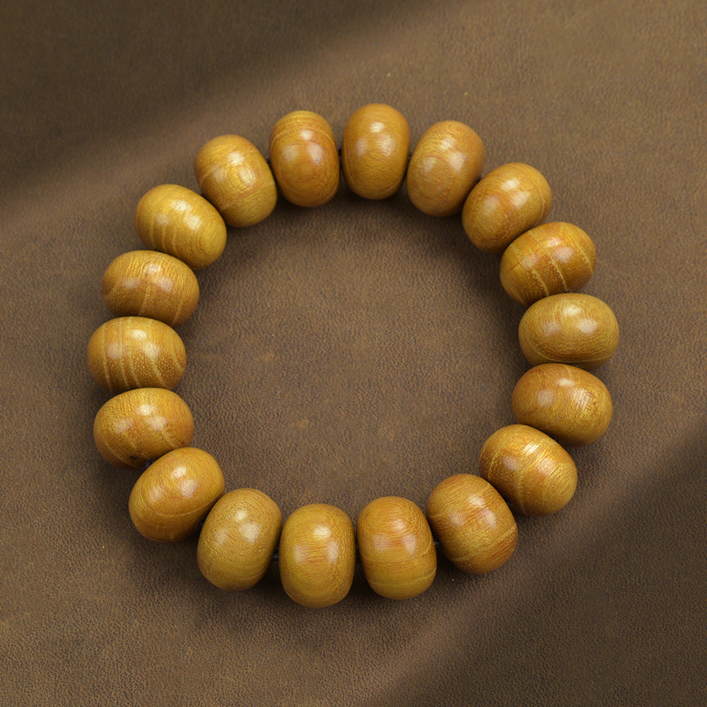 Men's Abacus Beads Night Moonstone Jade Sandalwood Bracelet