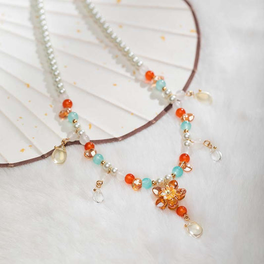 Chinese Simple Fairy Clavicle Chain Of Precious Stones Han Necklace