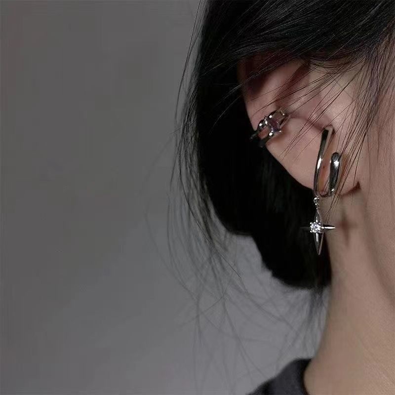 Pearl High-grade Butterfly Ear Clip Fashionable Earrings