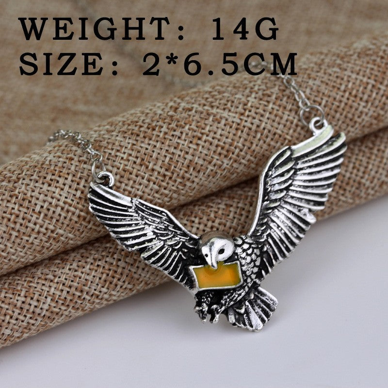 Television Magic Academy Chateau Death Creative Flying Bird Necklace