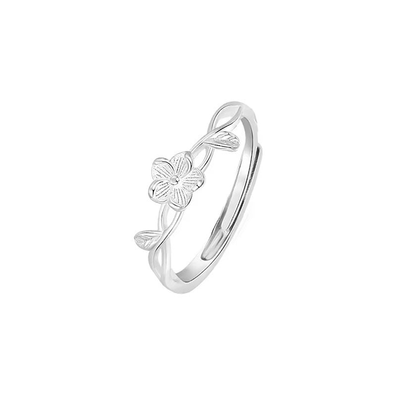 Couple Jasmine Flower Niche Simple Open Gift For Boyfriend Or Rings