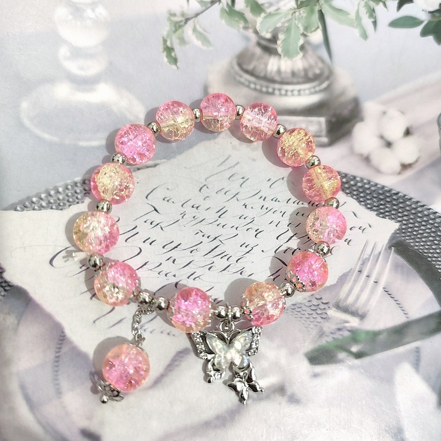 Cherry Blossom Glaze Female Design High Sense Bracelet
