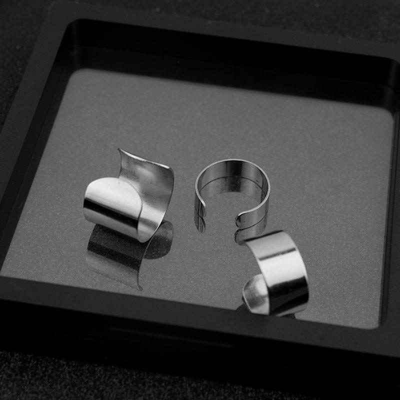 Smooth Opening Stainless Steel Super Wide Disco Boy Ring