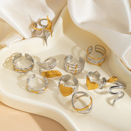 Polka Dot Love Heart-shaped Female Stars Ring