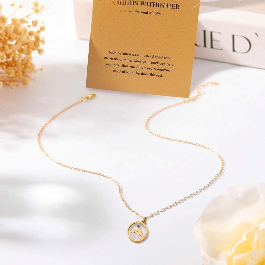 Stainless Steel Fashion Ing Vegetable Seeds Necklace