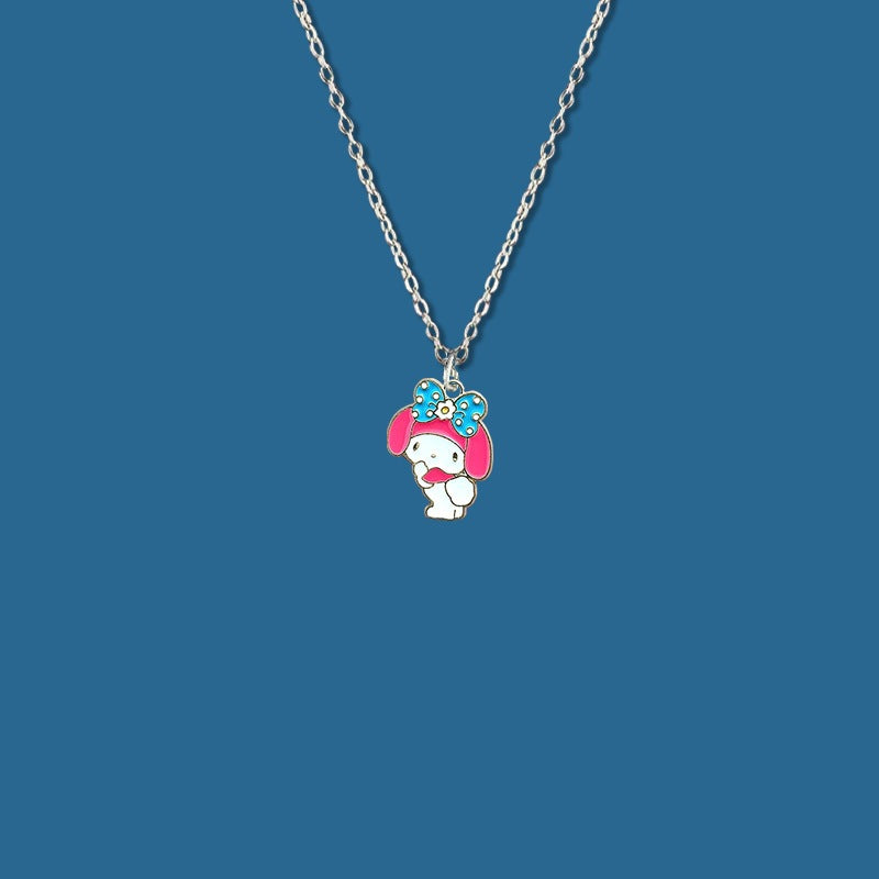 Summer Girlfriends Messenger Sisters Pair Clow Necklaces