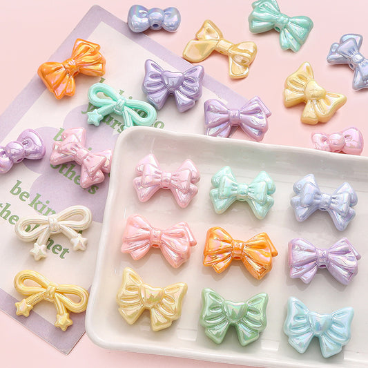 Acrylic Color Bow Beads Handmade Colorful Jewelry Accessories