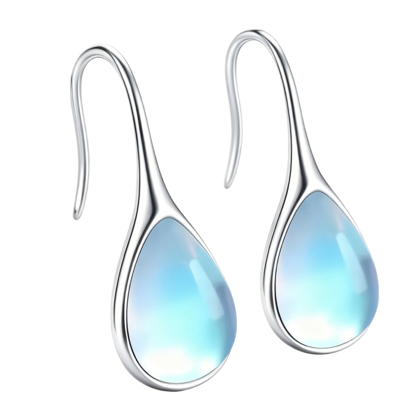 Water Drop Moonstone Ear Hook Simple Light Luxury Premium Stud Earrings