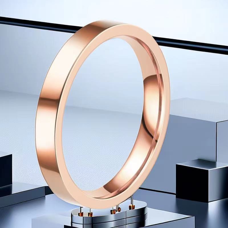 Stainless Steel Niche Matte Surface Simple Advanced Ring