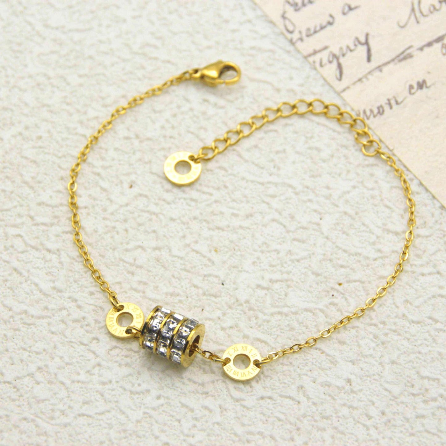 Waist Full Diamond Titanium Steel No Fading Light Luxury Bracelets