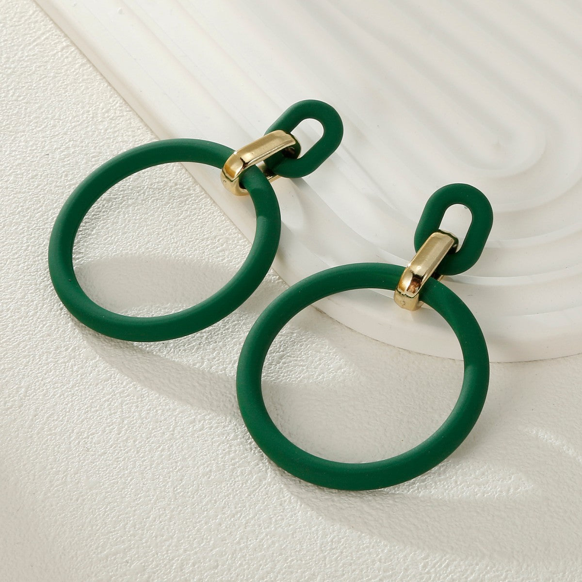 Color Personality Geometry Fashion Retro Spray Earrings