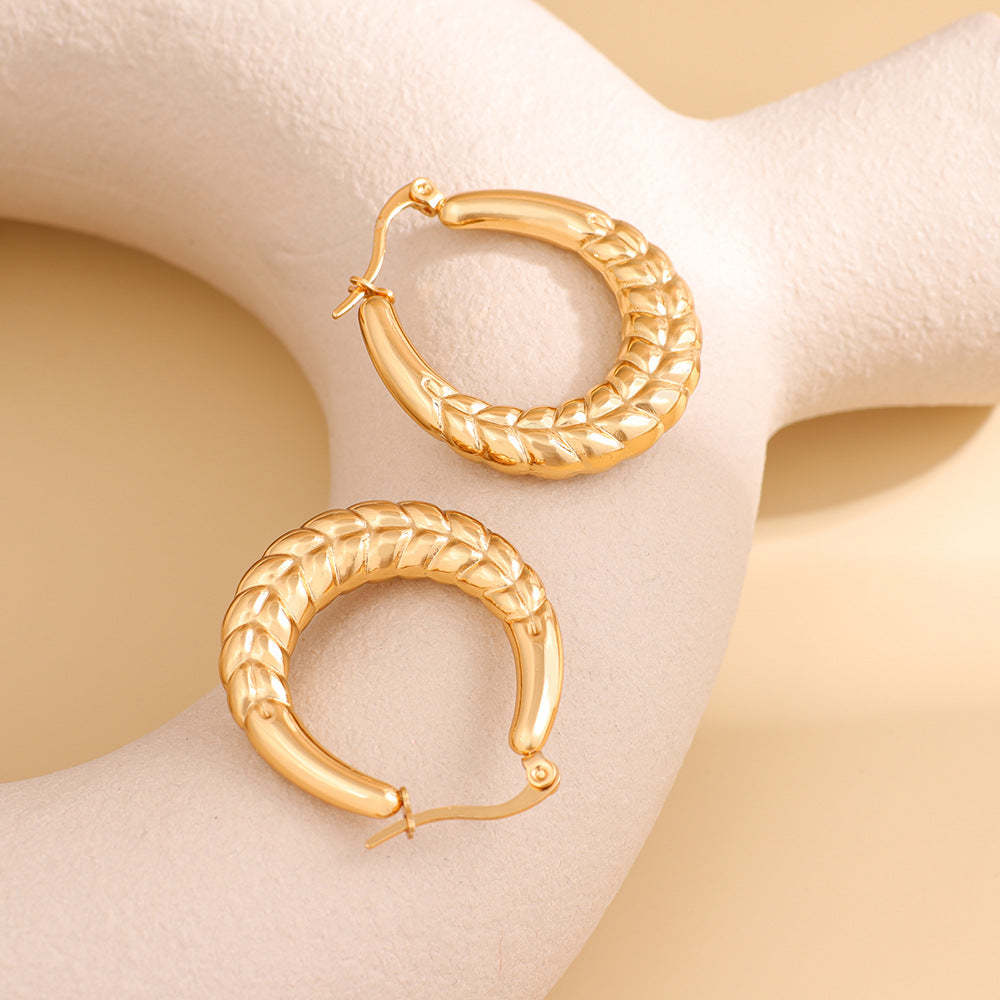 Women's Shaped Tube Style Light Luxury Fashion Simple Luxurious Earrings