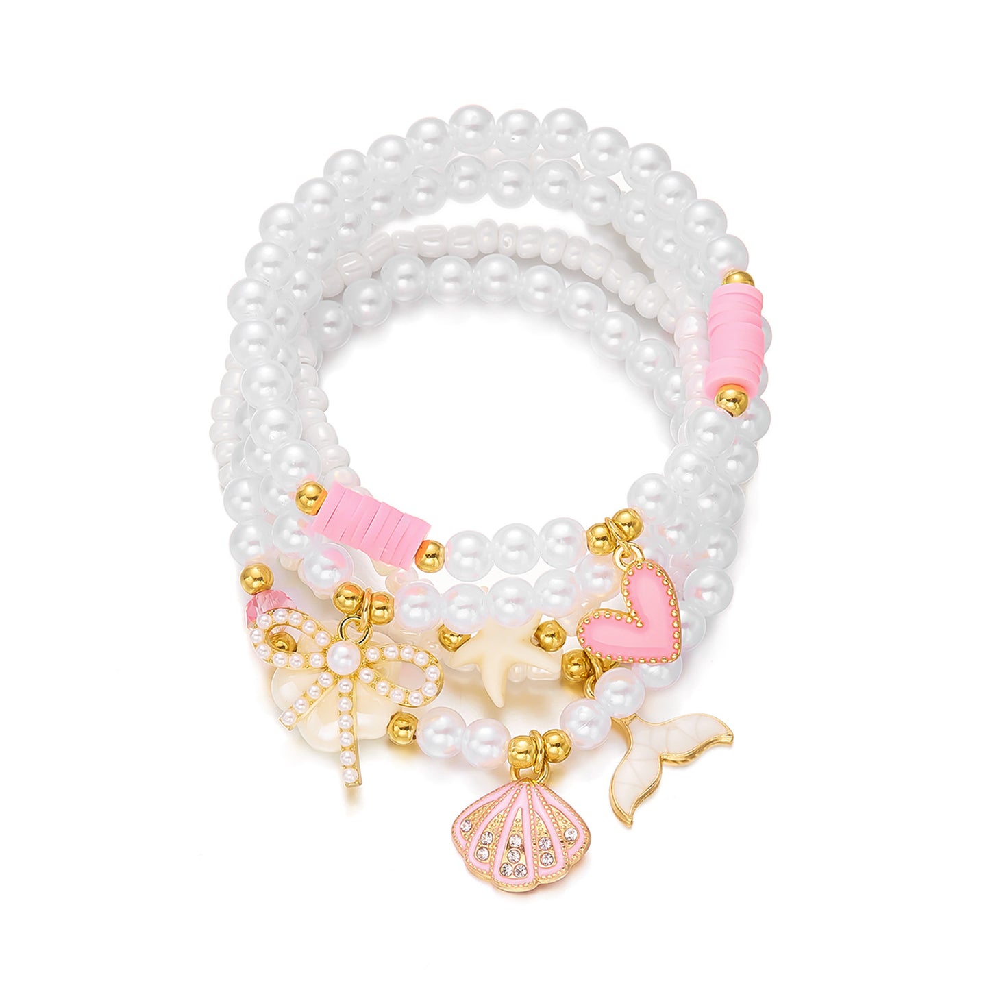 Summer Vacation Style Twin Starfish Fishtail Female Creative Bracelet
