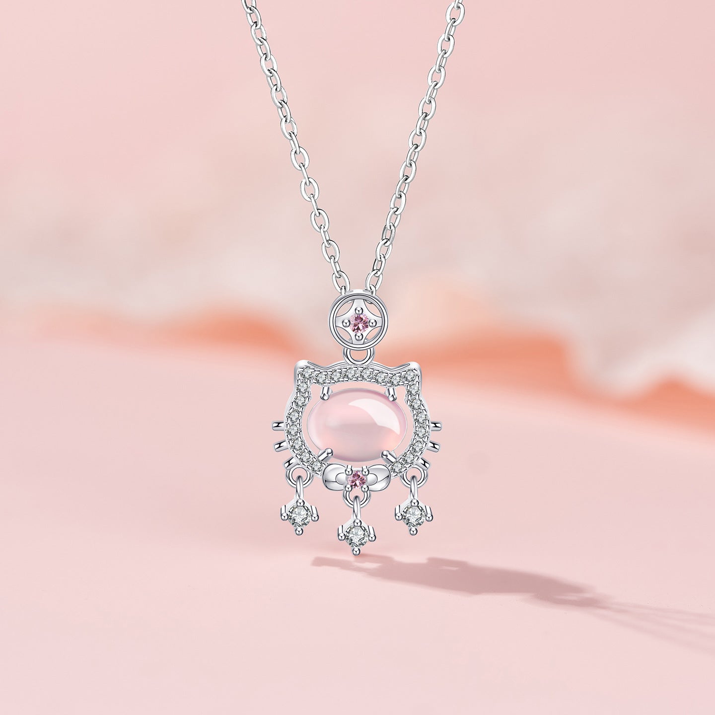 Cat Safety Lock Female Cute Kitten Clavicle Chain For Necklace