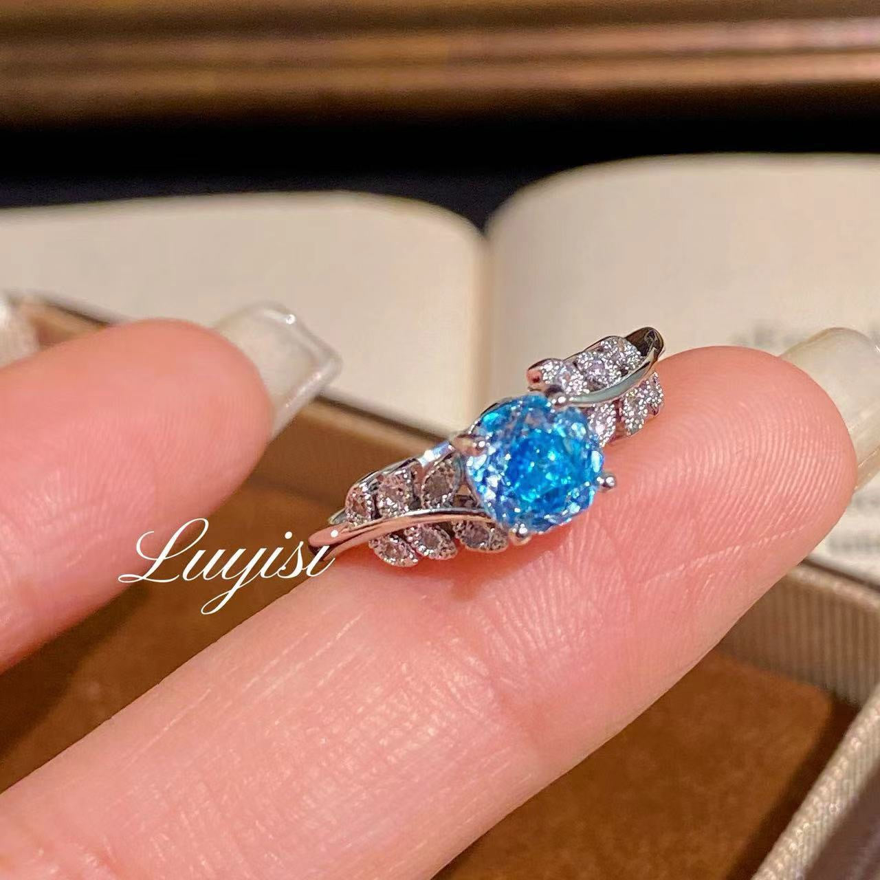 Leaf Female Affordable Luxury Fashion Graceful Ring