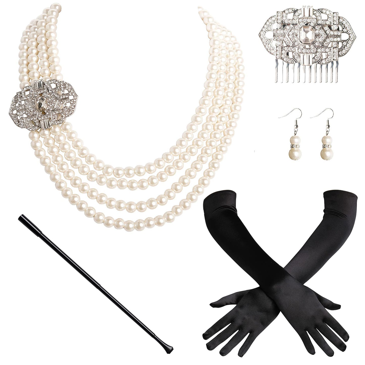Audrey Hepburn Bride Rhinestone Big Crystal Necklaces