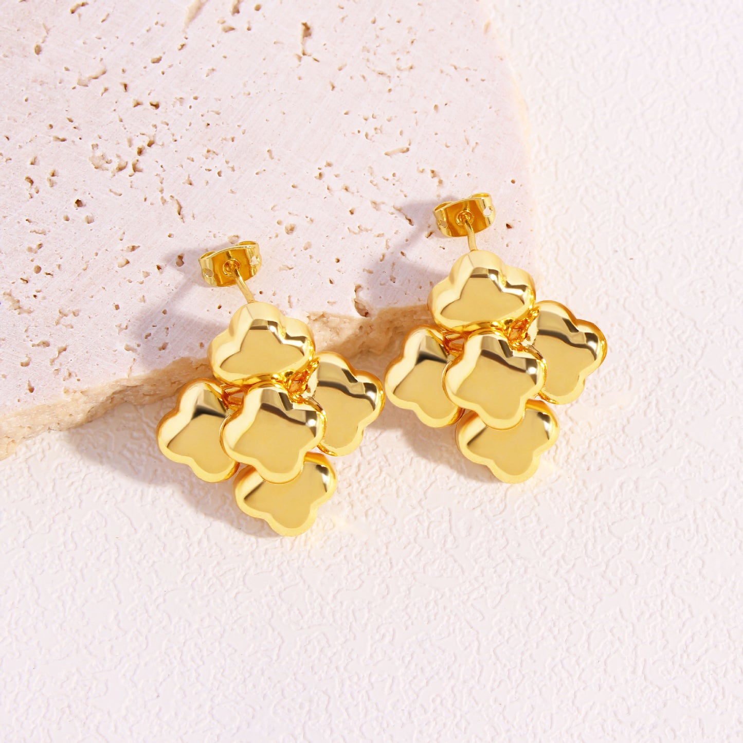 Square Glazed Surface Ear High-grade Geometric Stud Earrings