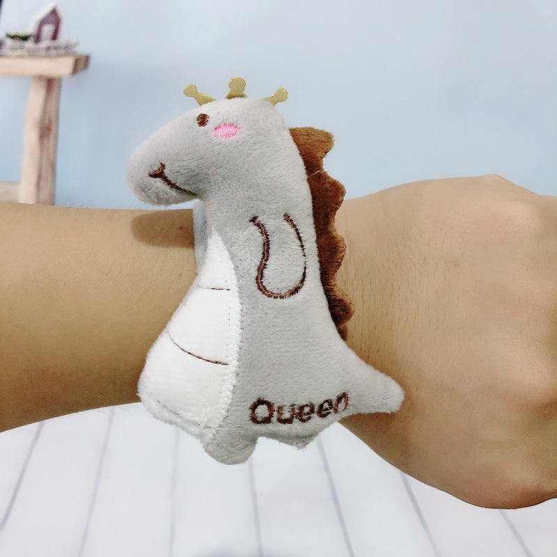 Children's Plush Cartoon Pop Cute Sun Flower Couple Female Dinosaur Slap Bracelet