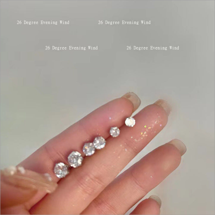 Match Sets Of Cute Finely Inlaid Girly Ear Stud Earrings