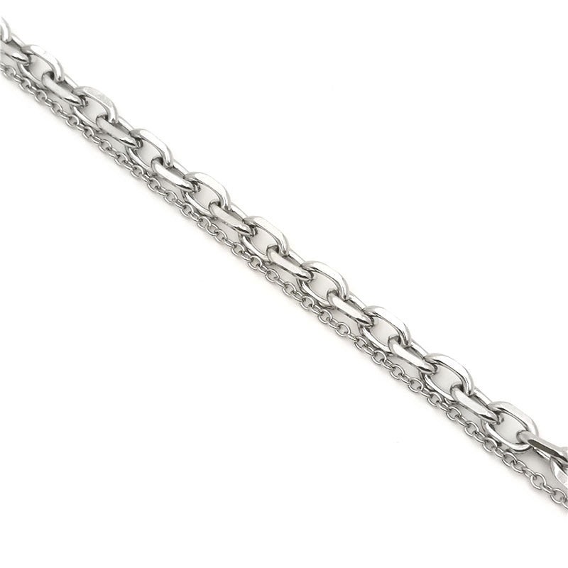 Women's & Men's Batch Angle O-shaped Stitching Titanium Steel Bracelet