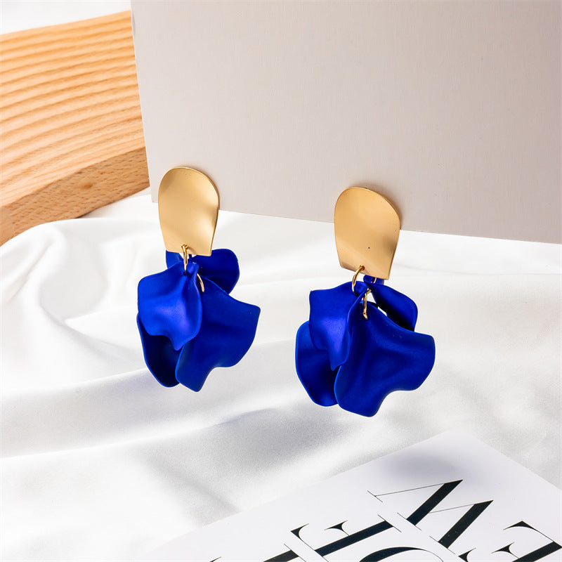 Women's Korean Style Fashionable Temperament Petal Leaf Rings
