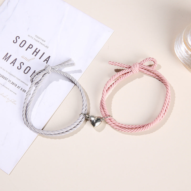 Women's & Men's Carrying Strap Love Magnet Suction Couple Bracelets