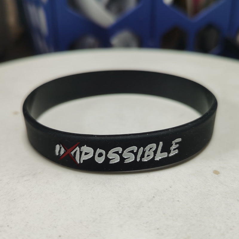 Inspirational Silicone Male Female Personality Simple Wrist Bracelet