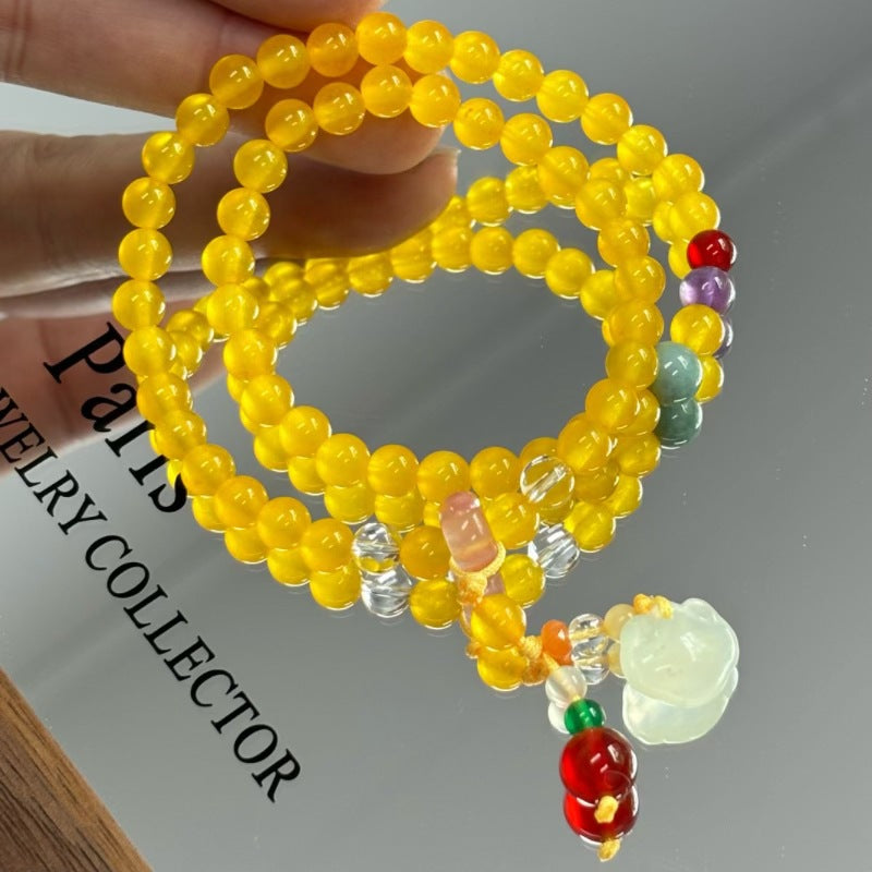 Style Canary Stone Agate Good-looking Light Luxury Minority Exquisite Bracelet