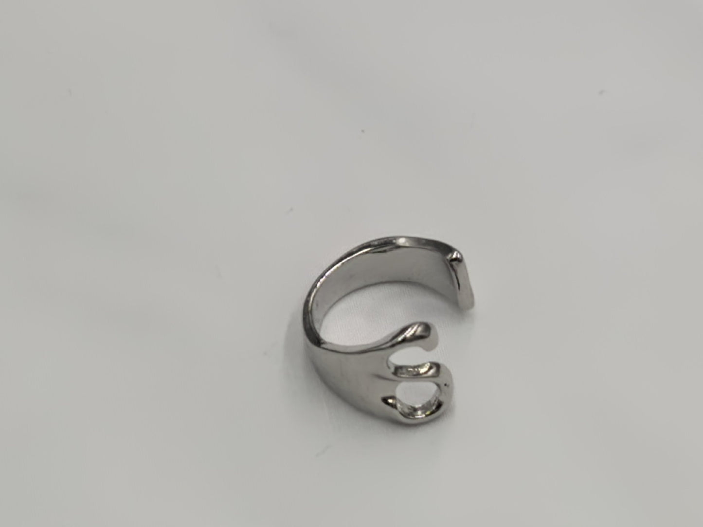 Style Open Glossy Letters Niche Design Metal Ring