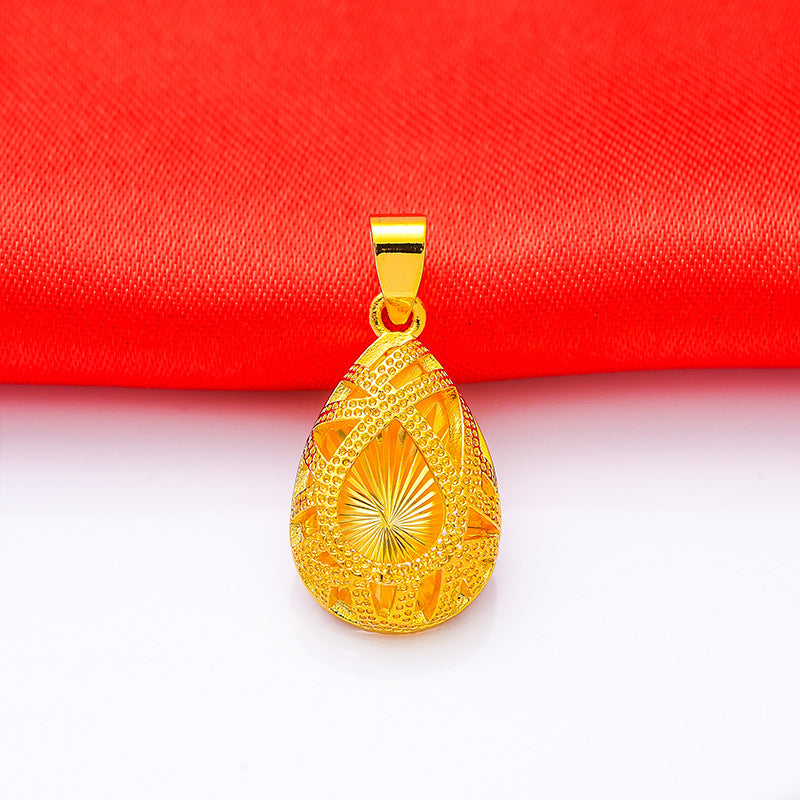 Women's Brass Gold Plated Alluvial Small Love Pendants