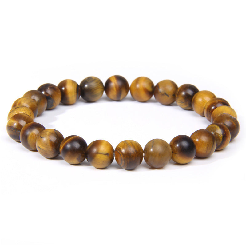 Tigereye White-barked Pine Agate Crystal Stone Bracelets