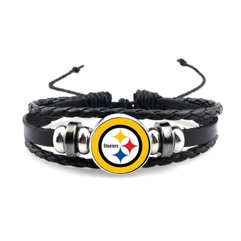 Team Rugby Cattle Leather Personality Vintage Bracelets