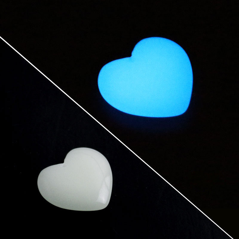 Stone Water Drop Heart Shaped Fluorescent Pendants