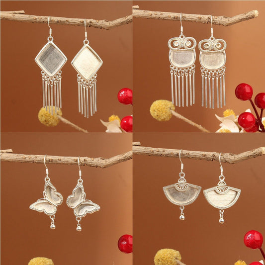 Ethnic Minority Style Handmade Miao Sier Earrings