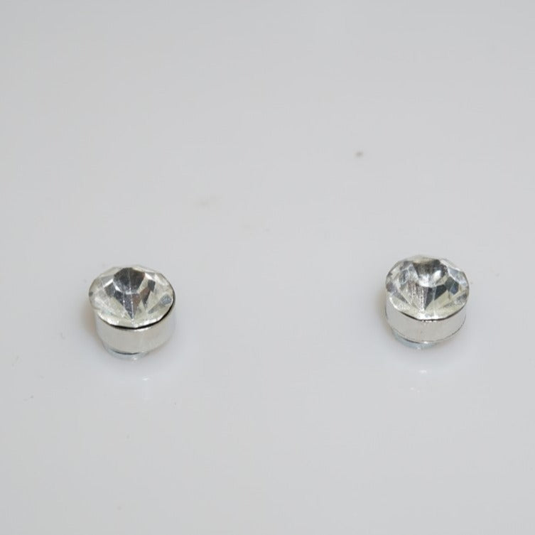 Korean Style Crystal With Diamond Double Round No Need Pierced Rings