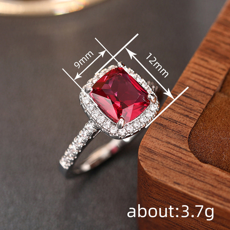 Fat Imitation Gem Noble Female High-grade Light Luxury Expensive Rings