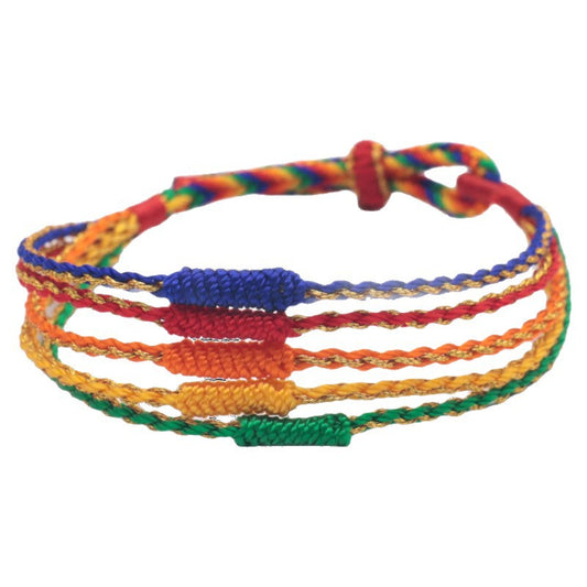Festival Colorful Rope Carrying Strap Handmade Woven Bracelet