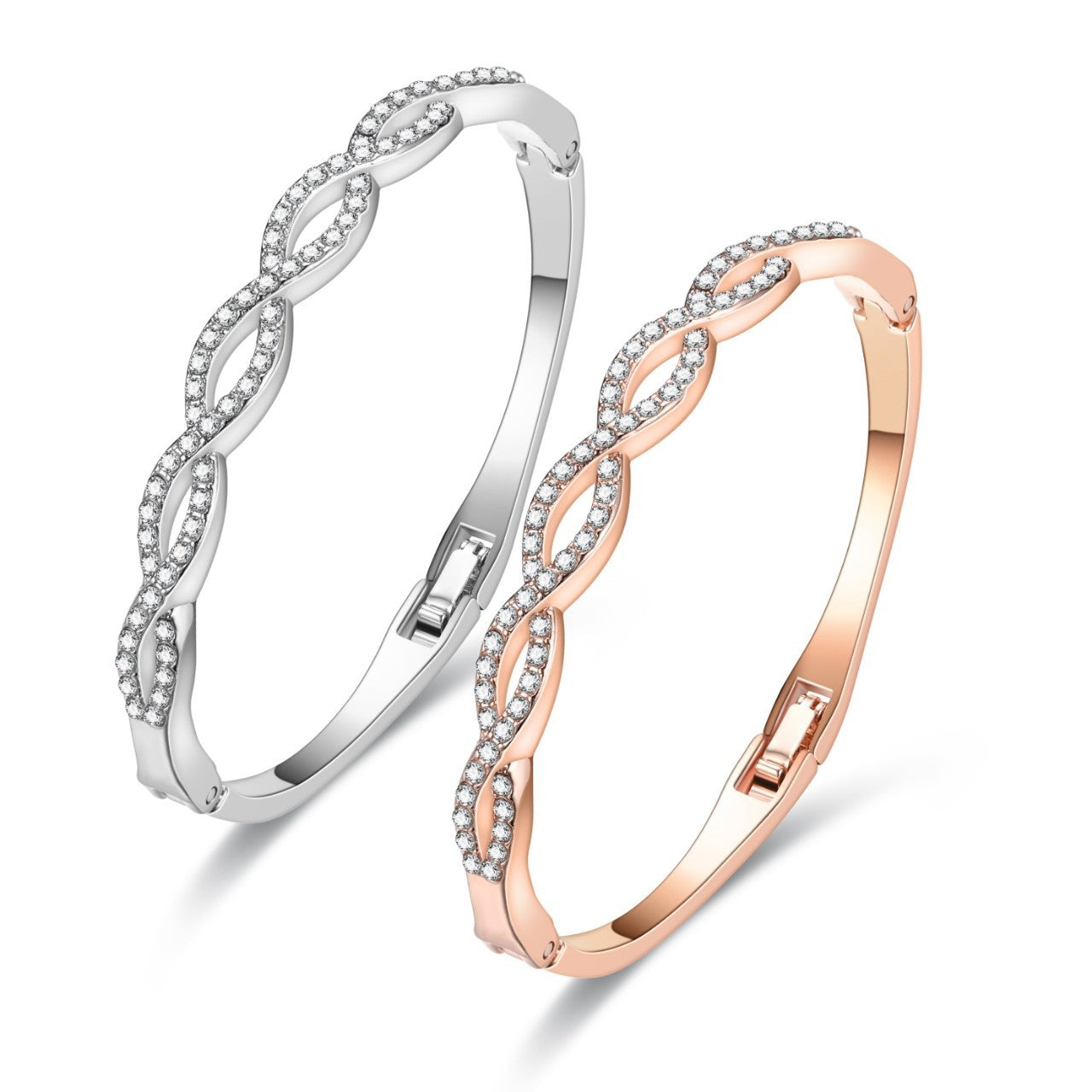 Popular Full Diamond Hollow Cross Geometric Fashion Simple Bracelet