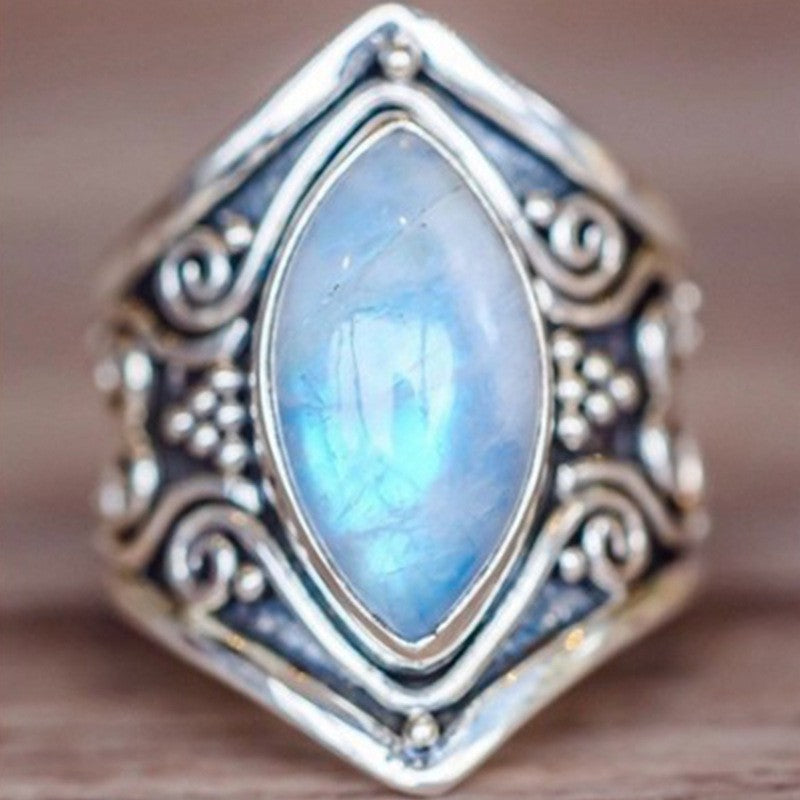 Pearl Opal Wide Face Popular Hand Rings