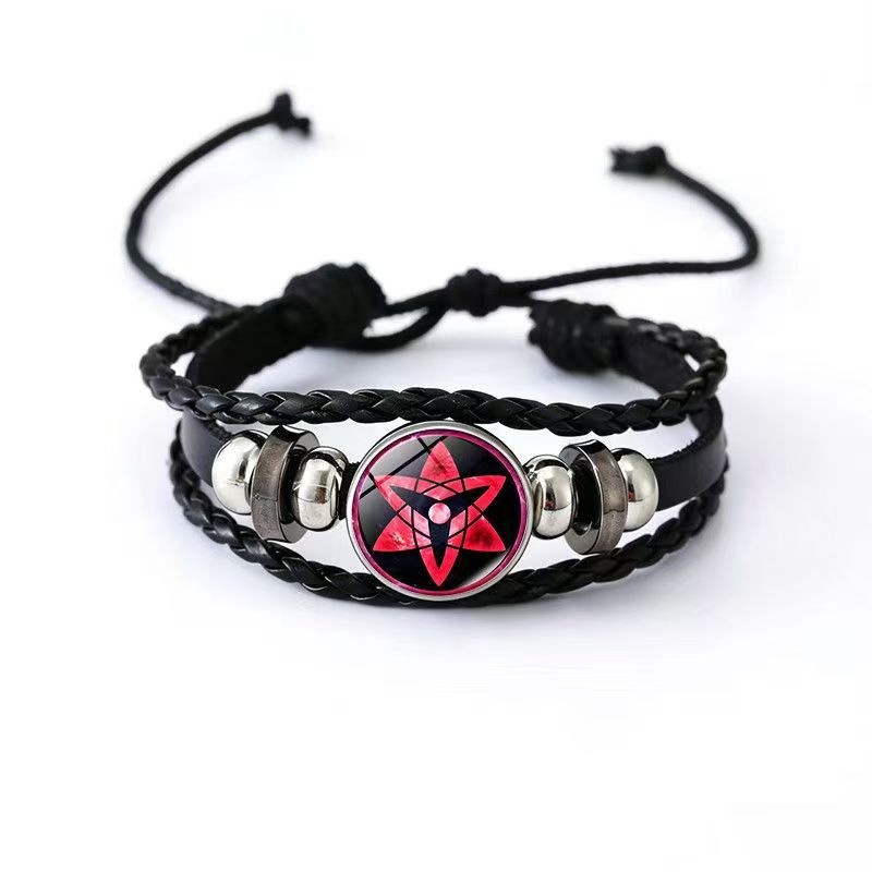 Cowhide Two-dimensional Anime Peripheral Handmade Woven Bracelets