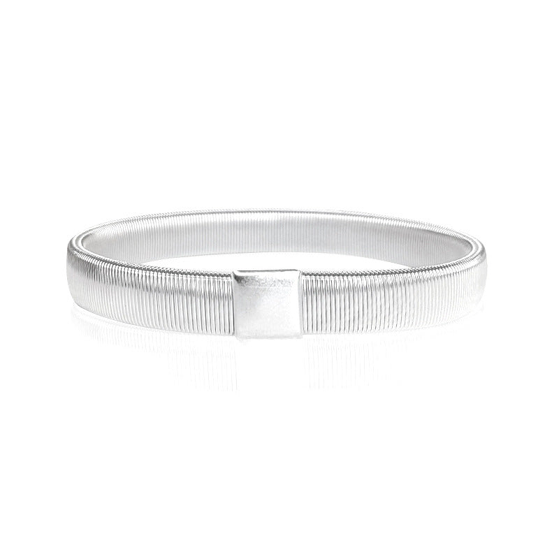 Men's Spring Armband Metal Elastic Bangle Bartender Bracelet