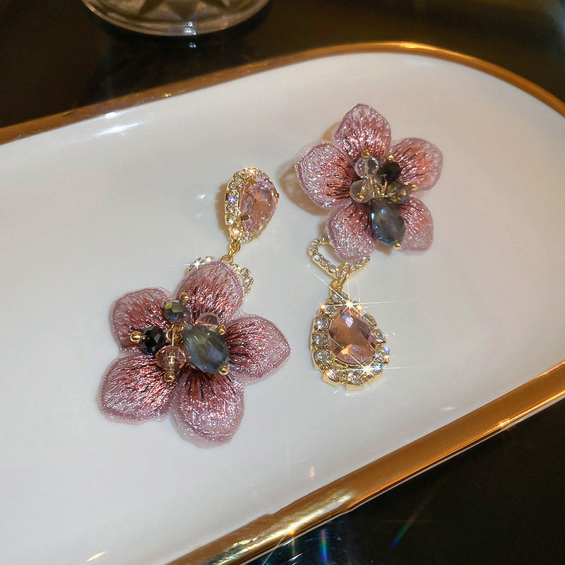 Zircon Butterfly Water Drop Ear Female Rings