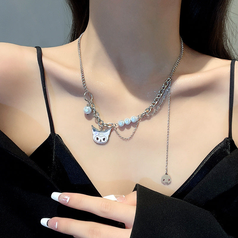 Women's Beads Bow Sweet Elegance Summer Fresh Niche Clavicle Necklaces