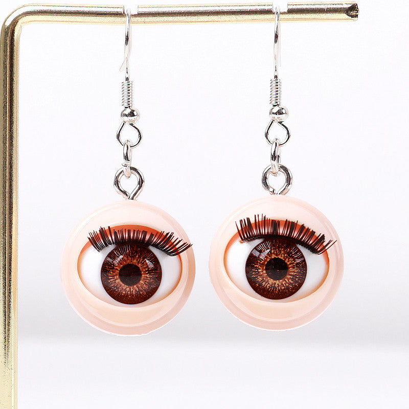 Quirky Ideas Personality Style Simulated Doll Eyes Eyelashes Eyeballs Rings