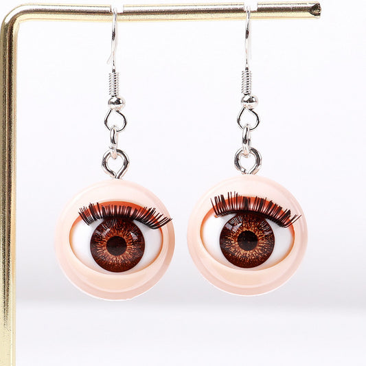 Quirky Ideas Personality Style Simulated Doll Eyes Eyelashes Eyeballs Rings